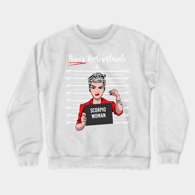 Scorpio Woman Crewneck Sweatshirt by Surta Comigo